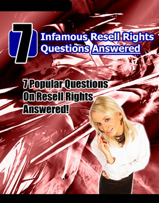 Product picture 7 Infamous Resell Rights Questions Answered (MRR)